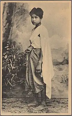 Siamese girl wearing pha biang and chong kraben, 1921