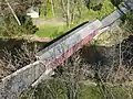 Overhead view of the bridge from the air