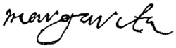 Margaret's signature