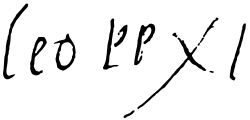 Leo XI's signature