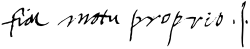 Pius IV's signature