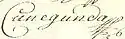 Maria Kunigunde of Saxony's signature