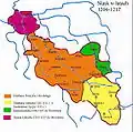 1206-1217 &nbsp;&nbsp;Henry I &nbsp;&nbsp;Władysław Odonic &nbsp;&nbsp;Lubusz Land &nbsp;&nbsp;Mieszko I, &nbsp;&nbsp;&nbsp;&nbsp;&nbsp;&nbsp;&nbsp;1211: Casimir I