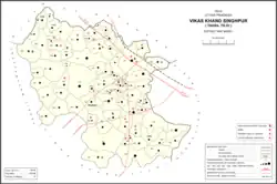 Map showing Panhauna (#028) in Singhpur CD block