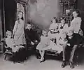 Sir Andrew Hart with his eight grandchildren, Dublin, 1888