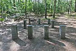 The site of Henry David Thoreau's cabin is at Walden Pond in Concord.