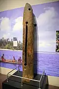 Slit gong, from Vanuatu, held at National Museum of Scotland