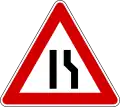 I-5.1 Road narrows, to the right