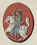 Erroneous image of the coat of arms of Smolensk from the Polish armorial of the late 19th century - Pahonia[37]