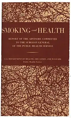 Cover page of the report on smoking and health