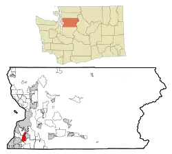 Location of Martha Lake, Washington