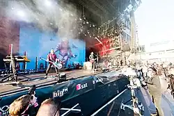 The band onstage