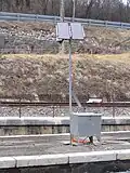 Solar panel used to power an automatic point greaser