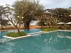 Infinity pool in one of Barangay Guinticgan's resorts