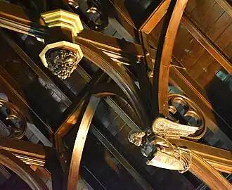 Detail of the hammerbeam roof