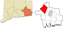Lebanon's location within the Southeastern Connecticut Planning Region and the state of Connecticut