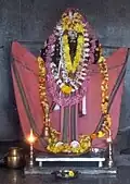 Sri Kalabairaveshwara idol in cave
