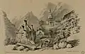 Saint-Aventin near 1840, by Eugène de Malbos.