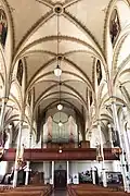 View down the nave toward gallery