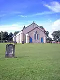 St Bartholomew's Church, Thornley. This photograph was taken in 2005 after the church's closure but prior to the removal of its stained glass windows. The church was demolished in September 2007