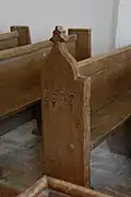 Pews dated 1637