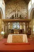 Interior of St Nicholas' Church, Brighton, where Pike married