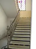 Stairs leading to the gallery