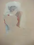 Portret żony artysty (Portrait of Artist's Wife), watercolor on paper, 1897 (artist's family collection)
