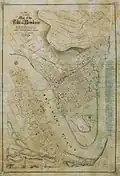 Map showing a short Turbot Street, 1863