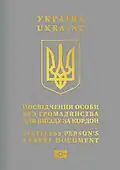 Stateless person's travel document