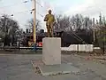 statue of Lenin on Pryvokzalna Square, since removed in 2015
