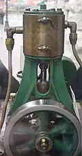 Steam engine in the clock