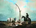 Painting by Károly Sterio, 1855