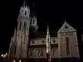 Abbey at night