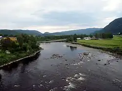 View of the river Stjørdalselva at Hegra
