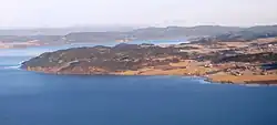 View of the village on the peninsula