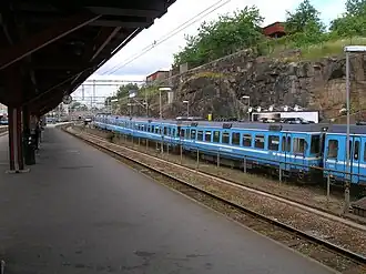 Platforms at Stockholm Östra station