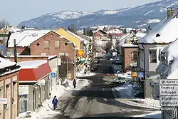 View of the village of Vestfossen