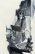 Story Illustration (1919) oil on canvas, 24.5-inch. by 16-inch.