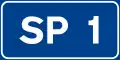 Road marker for provincial roads in Italy