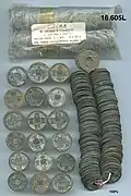 Strings of 200 cash coins from the Northern Song dynasty period.
