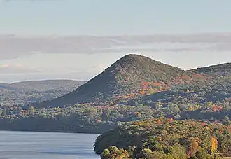 Sugarloaf Hill on the east bank of the river