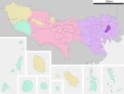 Location of Sumida in Tokyo