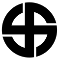 The broken sun cross used by the German Faith Movement and the 5th SS Panzer Division, also used by the Thule Society[23]