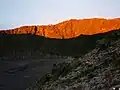 Sunset at Diego de la Haya crater