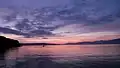 Sunset on beach Bene located in Marjan