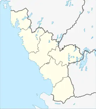 Location map of Halland County in Sweden