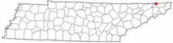 Location of Bloomingdale, Tennessee