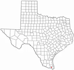 Location of San Benito, Texas