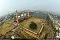 An aerial photo of the mosque
